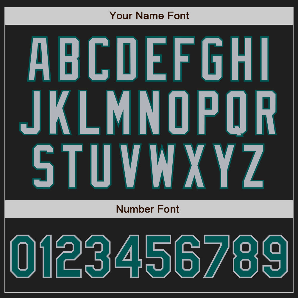 Custom Black Midnight Green-Gray Authentic Two Tone Baseball Jersey - Sky-Custom