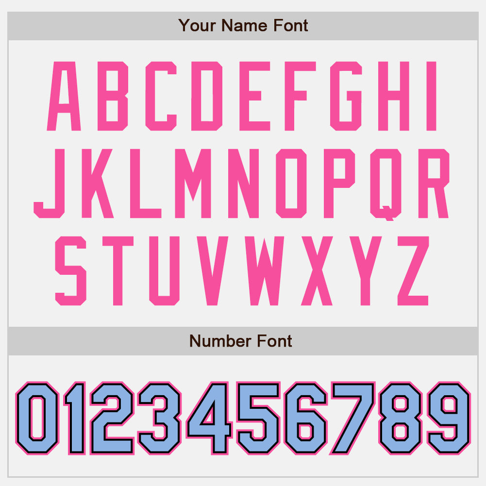 Custom White Light Blue Black-Pink Authentic Two Tone Baseball Jersey - Sky-Custom