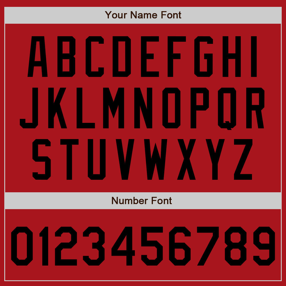 Custom Red Black Authentic Two Tone Baseball Jersey - Sky-Custom