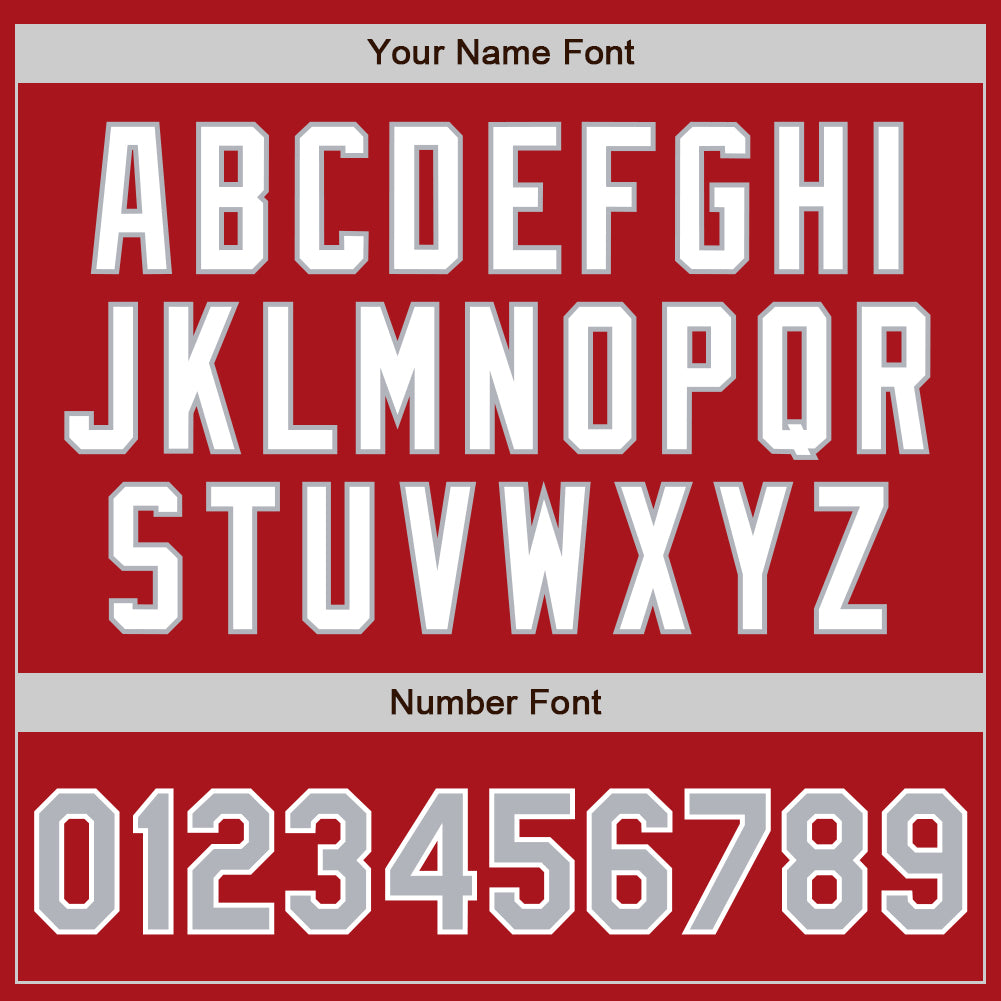 Custom Red Gray-White Authentic Two Tone Baseball Jersey - Sky-Custom