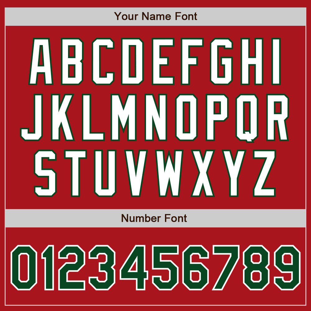 Custom Red Green-White Authentic Two Tone Baseball Jersey - Sky-Custom