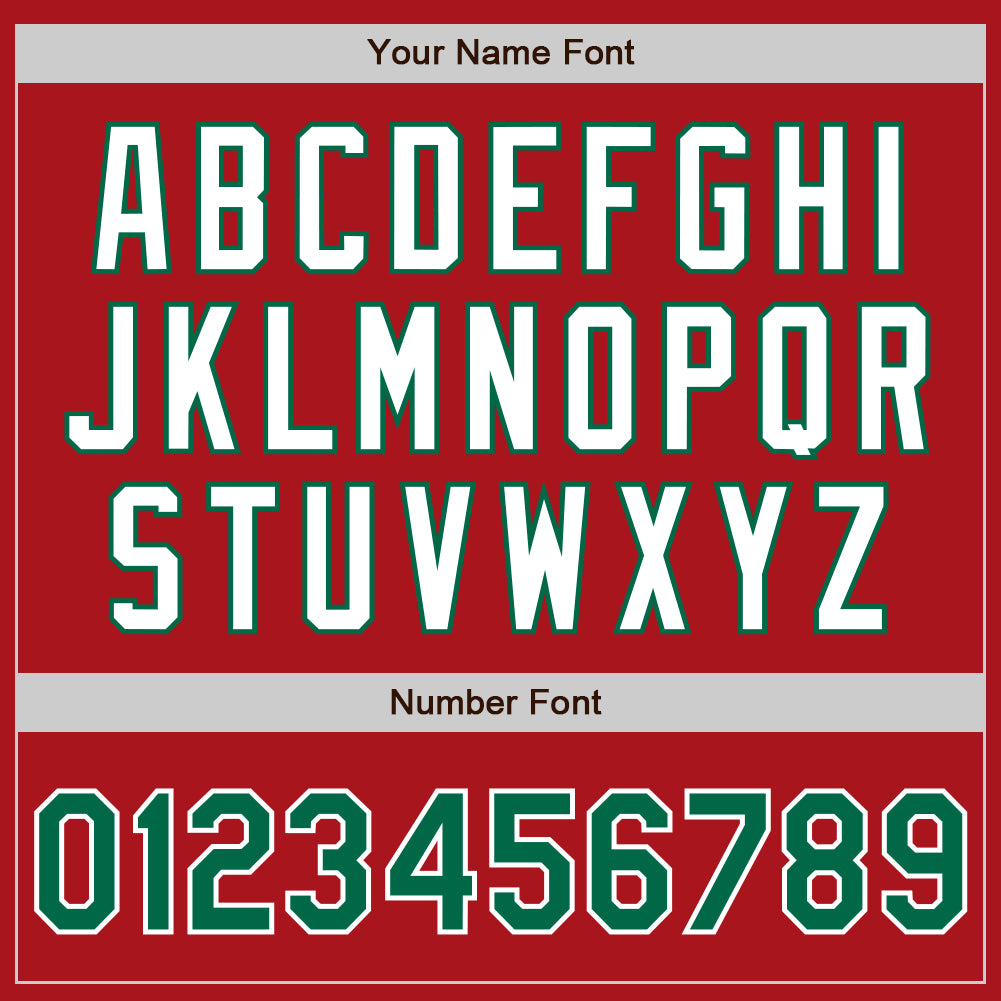 Custom Red Kelly Green-White Authentic Two Tone Baseball Jersey - Sky-Custom