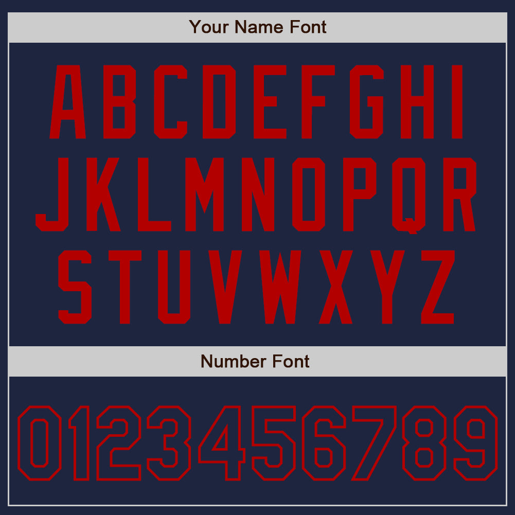 Custom Navy Red Authentic Two Tone Baseball Jersey - Sky-Custom