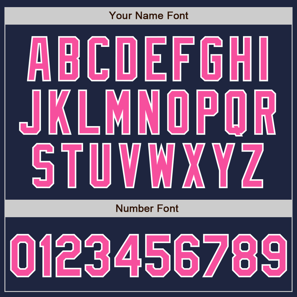Custom Navy Pink-White Authentic Two Tone Baseball Jersey - Sky-Custom