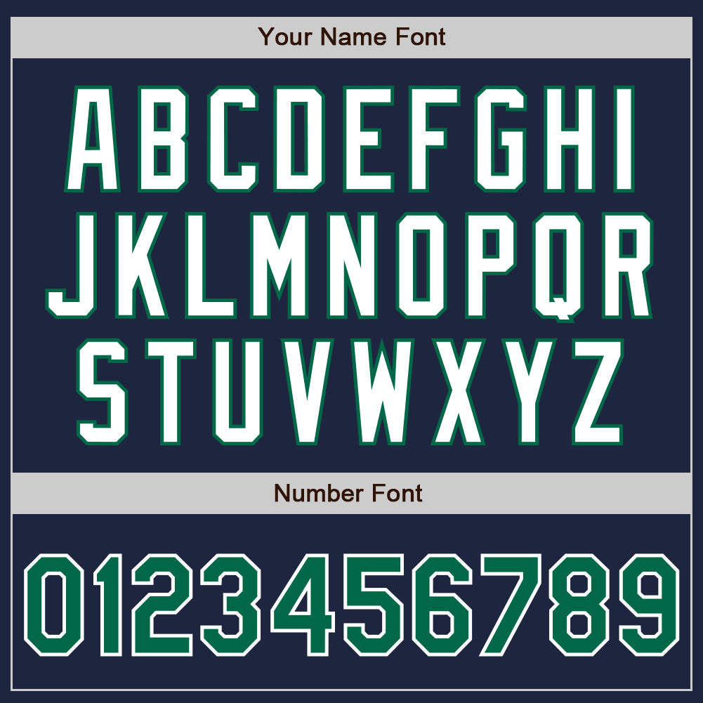 Custom Navy Kelly Green-White Authentic Two Tone Baseball Jersey - Sky-Custom