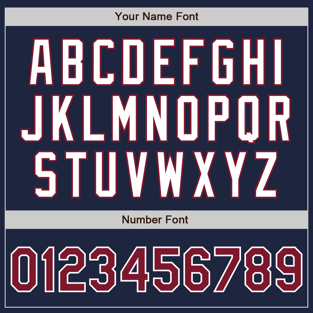 Custom Navy Crimson-White Authentic Two Tone Baseball Jersey - Sky-Custom