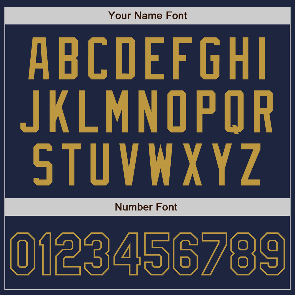 Custom Navy Old Gold Authentic Two Tone Baseball Jersey - Sky-Custom