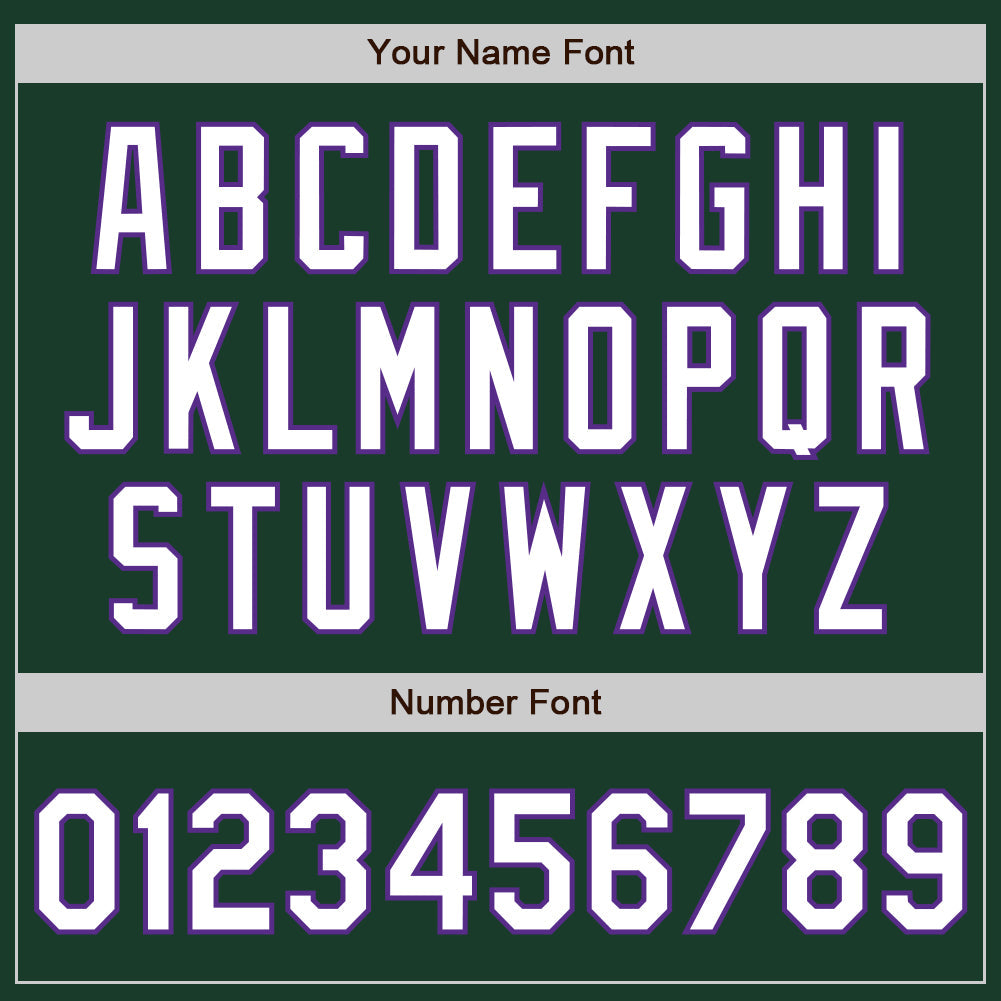 Custom Green White-Purple Authentic Two Tone Baseball Jersey - Sky-Custom