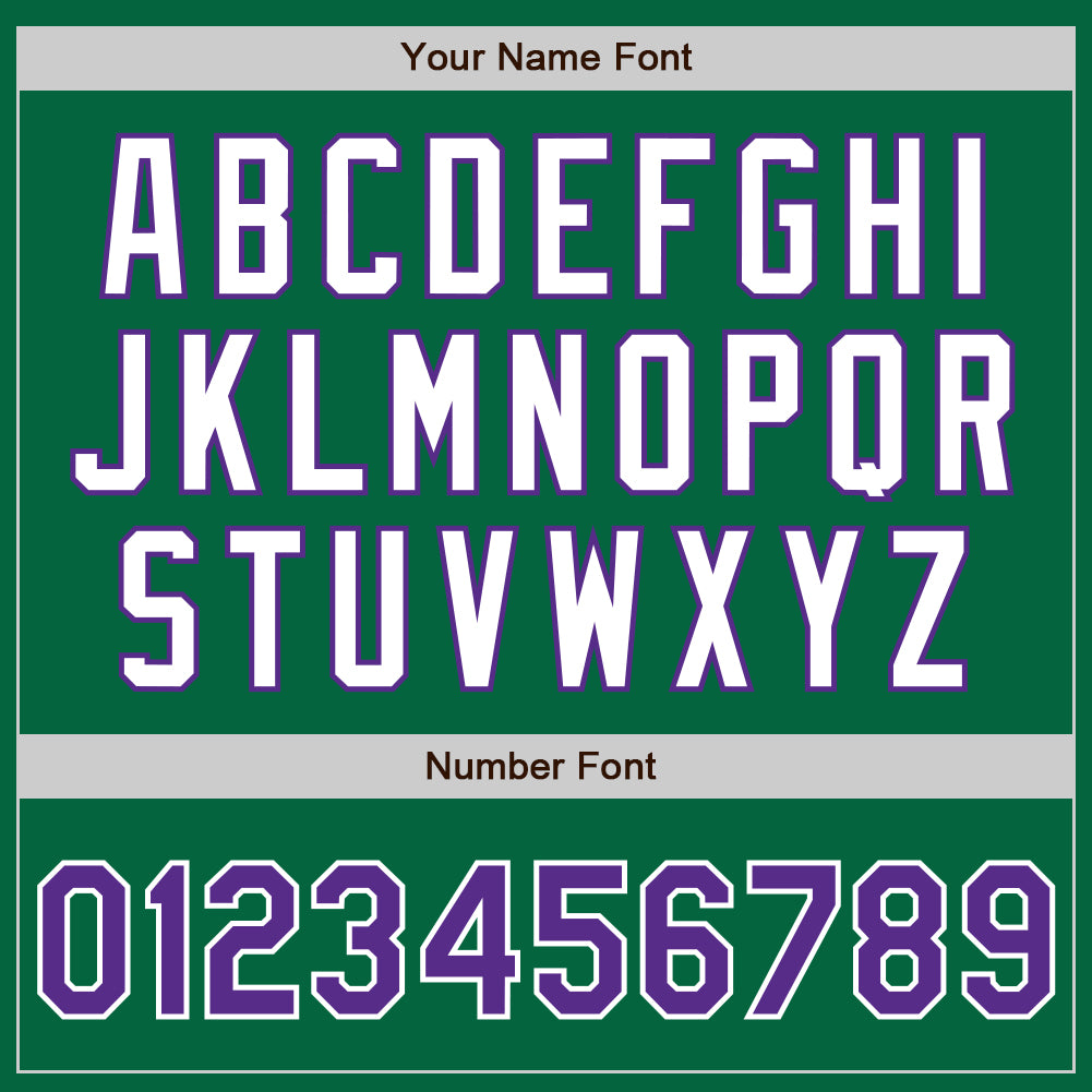 Custom Kelly Green Purple-White Authentic Two Tone Baseball Jersey - Sky-Custom