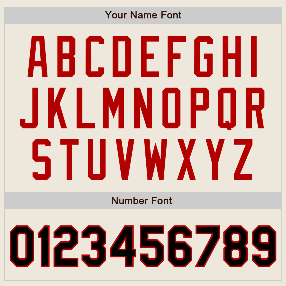 Custom Cream Black-Red Authentic Two Tone Baseball Jersey - Sky-Custom