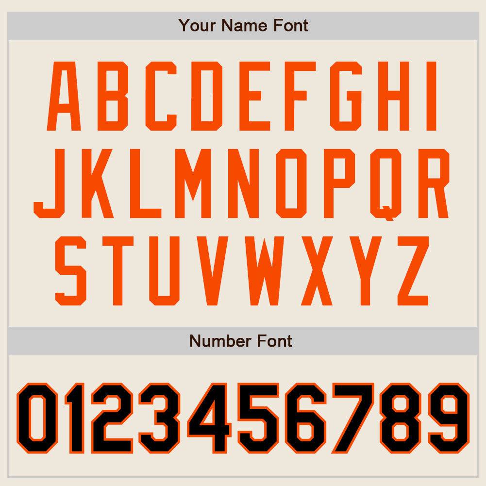 Custom Cream Black-Orange Authentic Two Tone Baseball Jersey - Sky-Custom