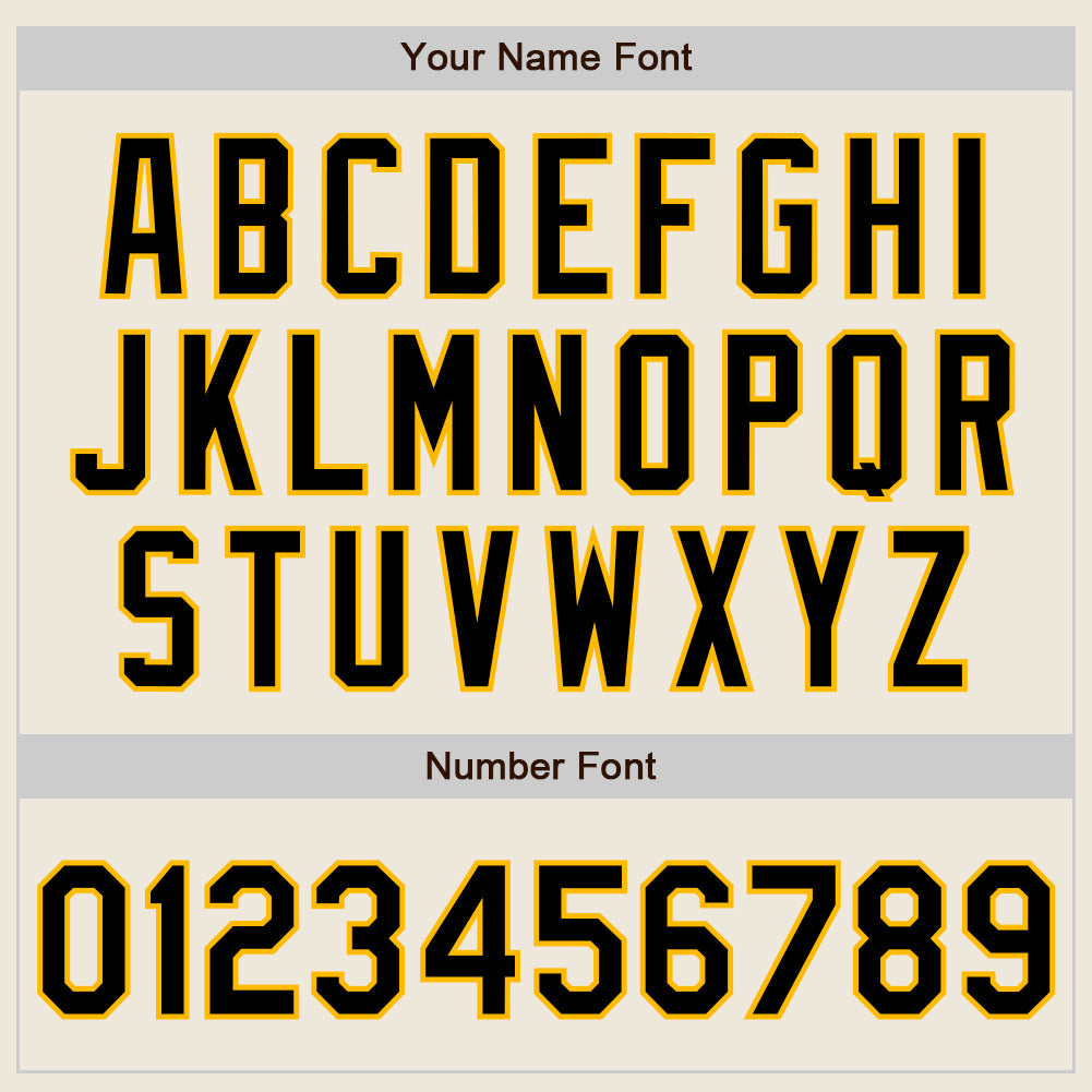 Custom Cream Black-Gold Authentic Two Tone Baseball Jersey - Sky-Custom