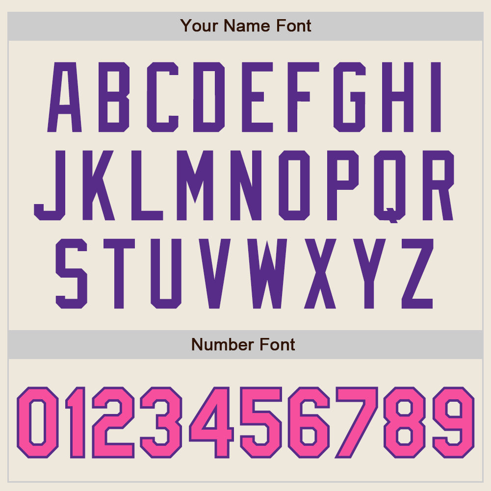 Custom Cream Pink-Purple Authentic Two Tone Baseball Jersey - Sky-Custom