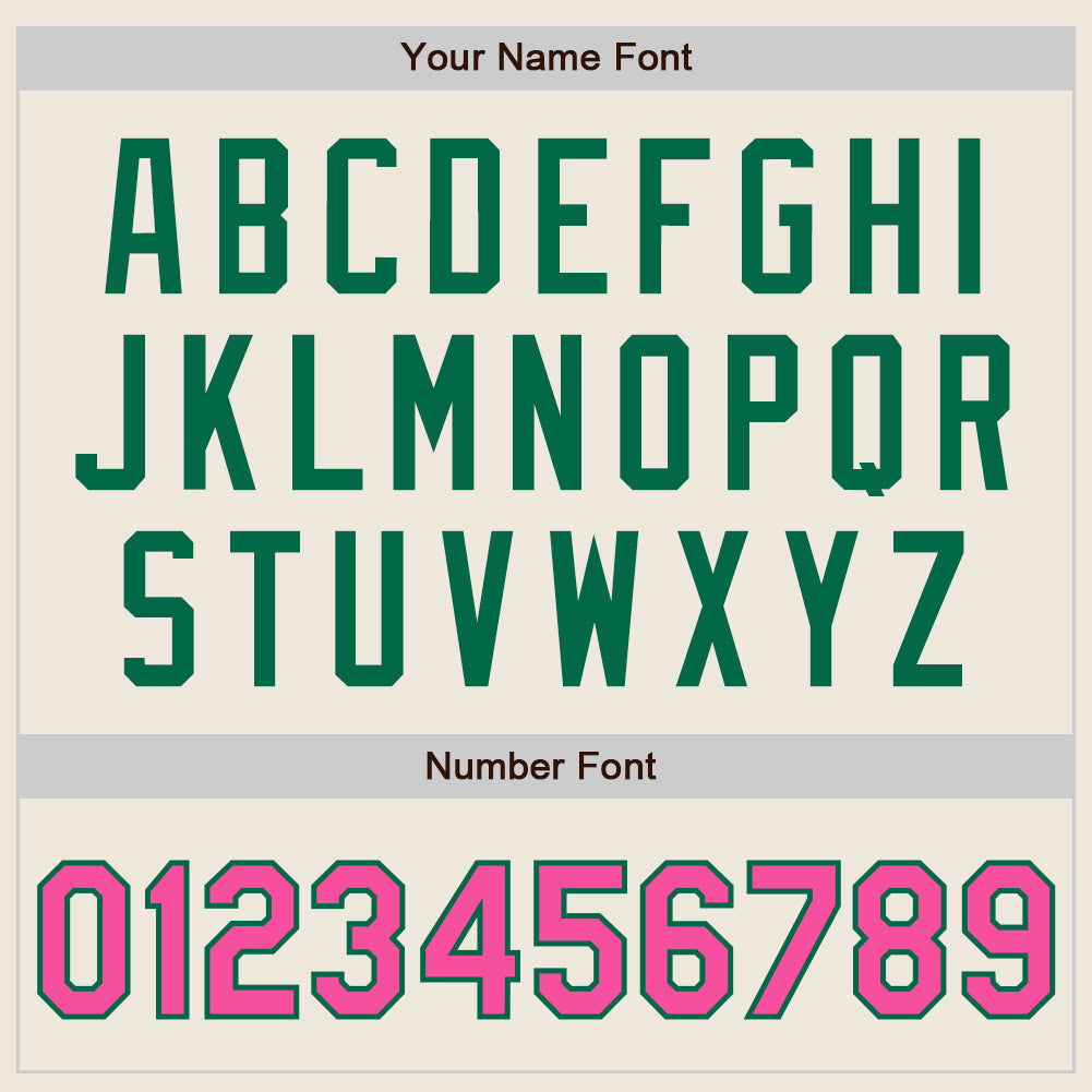 Custom Cream Pink-Kelly Green Authentic Two Tone Baseball Jersey - Sky-Custom