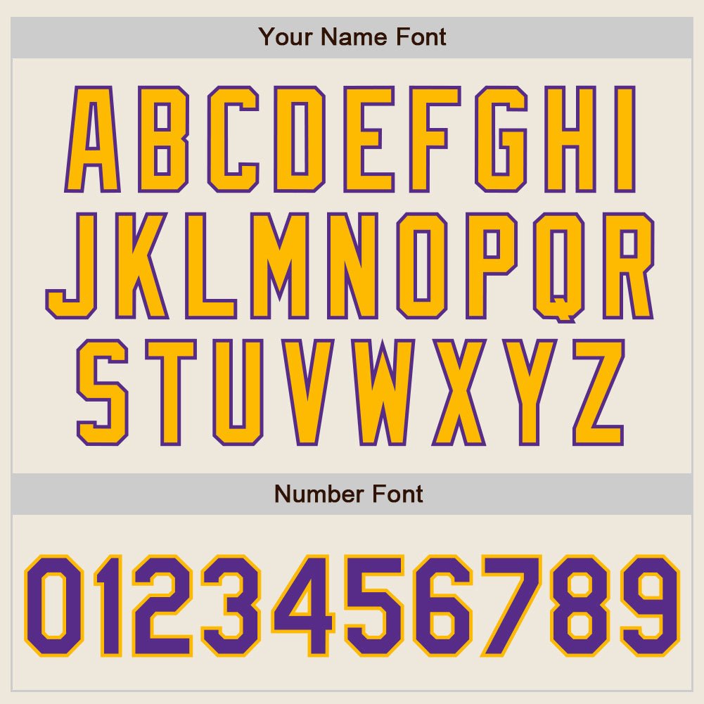 Custom Cream Purple-Gold Authentic Two Tone Baseball Jersey - Sky-Custom