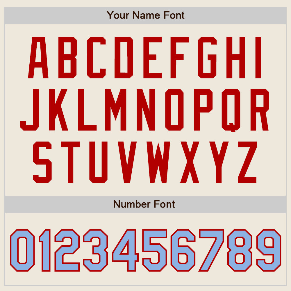 Custom Cream Light Blue-Red Authentic Two Tone Baseball Jersey - Sky-Custom