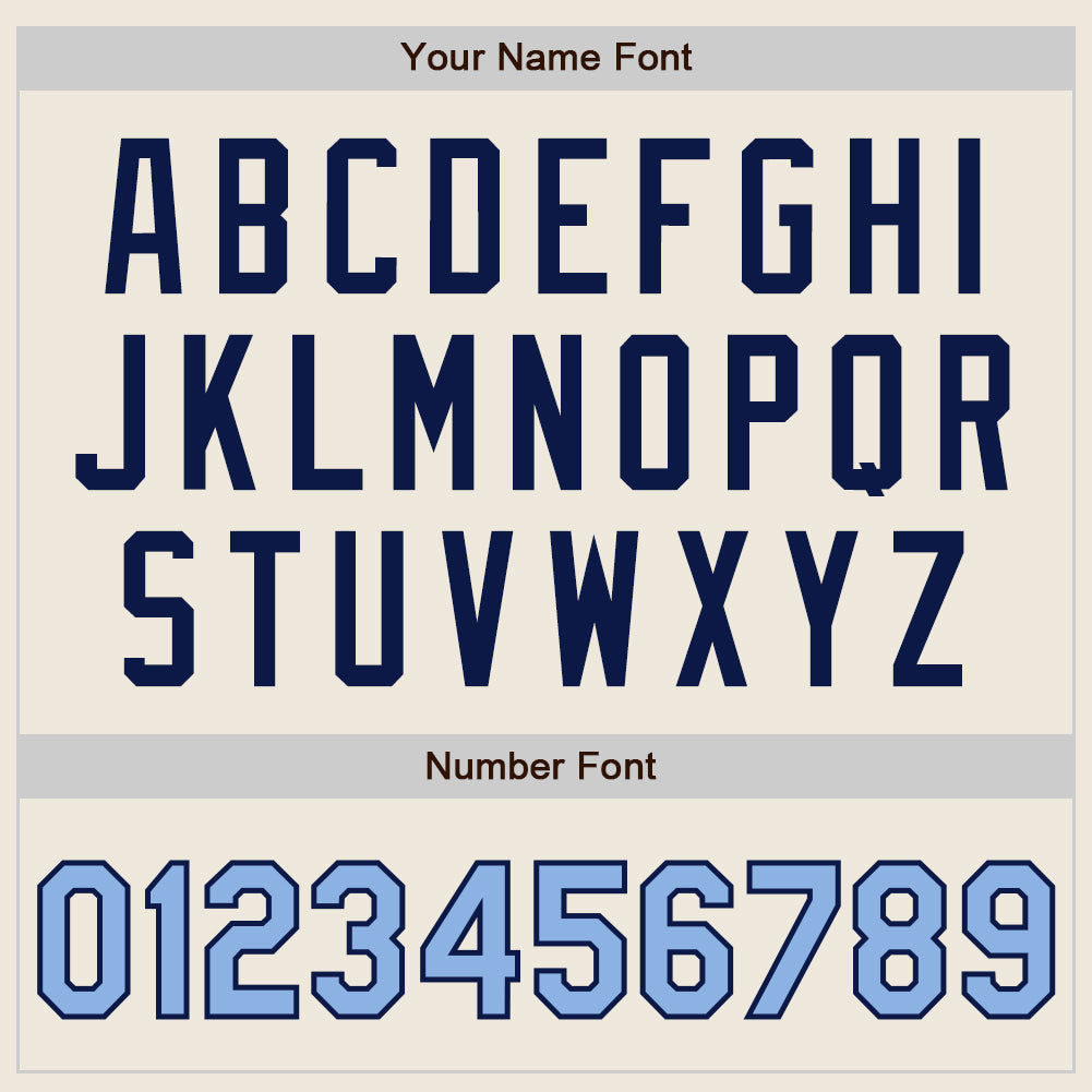 Custom Cream Light Blue-Navy Authentic Two Tone Baseball Jersey - Sky-Custom