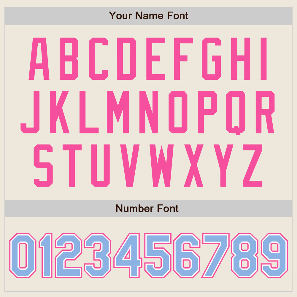 Custom Cream Light Blue White-Pink Authentic Two Tone Baseball Jersey - Sky-Custom