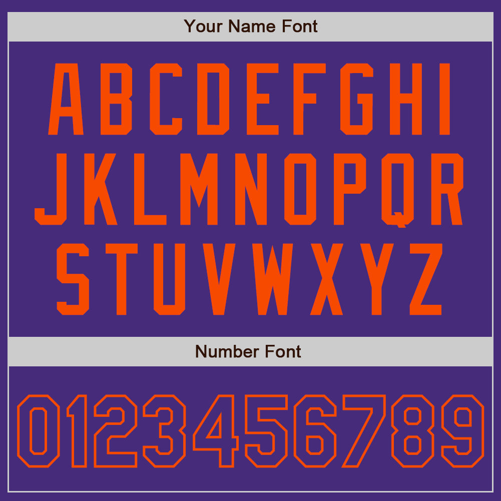 Custom Purple Orange Authentic Two Tone Baseball Jersey - Sky-Custom