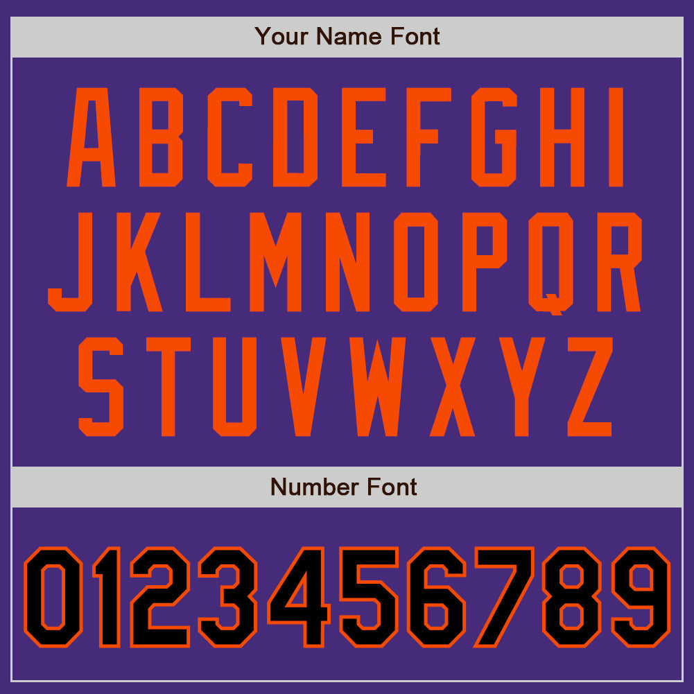 Custom Purple Black-Orange Authentic Two Tone Baseball Jersey - Sky-Custom