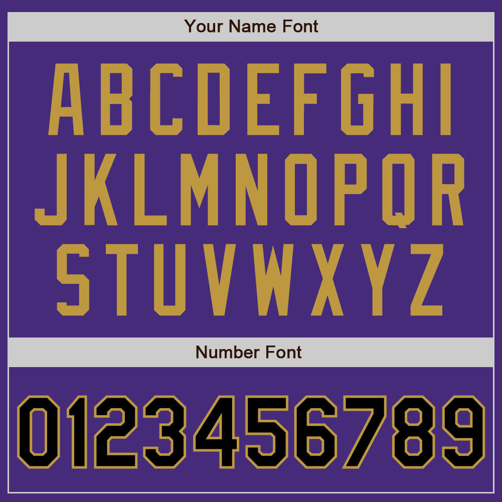 Custom Purple Black-Old Gold Authentic Two Tone Baseball Jersey - Sky-Custom