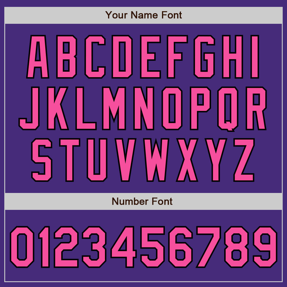 Custom Purple Pink-Black Authentic Two Tone Baseball Jersey - Sky-Custom