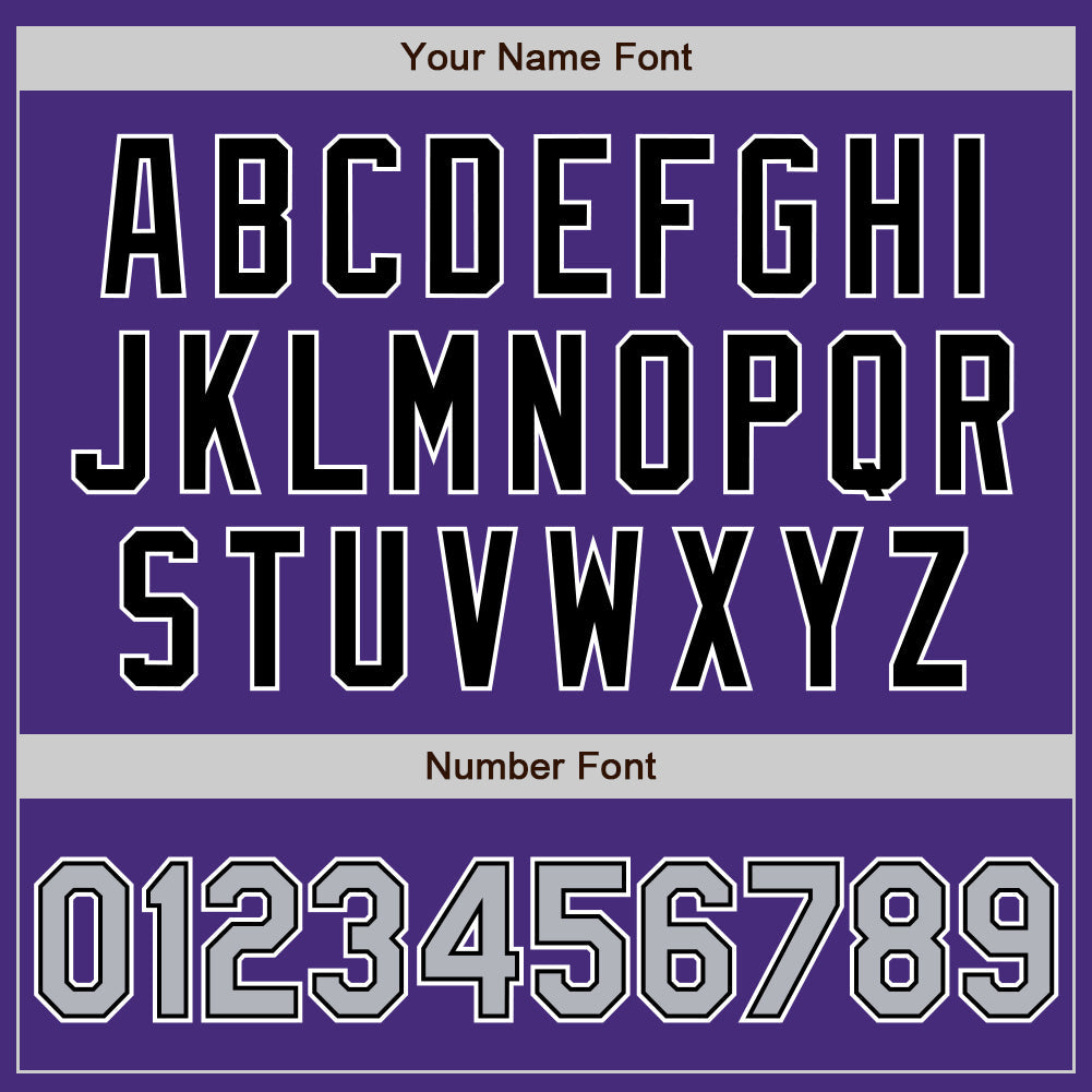 Custom Purple Gray-Black Authentic Two Tone Baseball Jersey - Sky-Custom