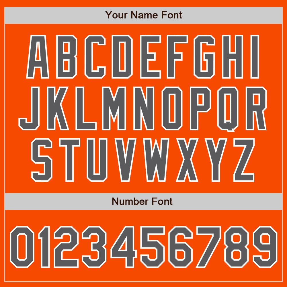 Custom Orange Steel Gray-White Authentic Two Tone Baseball Jersey - Sky-Custom