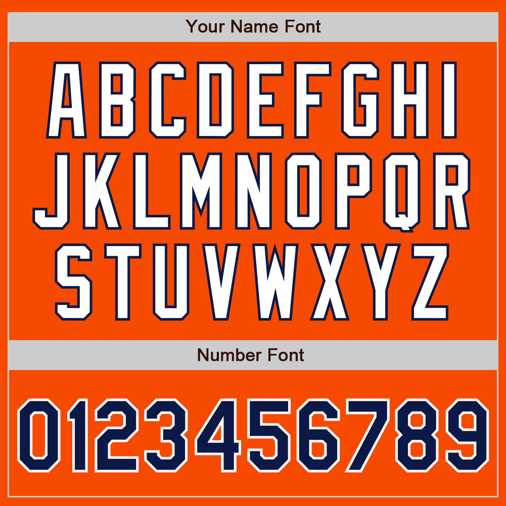 Custom Orange Navy-White Authentic Two Tone Baseball Jersey - Sky-Custom