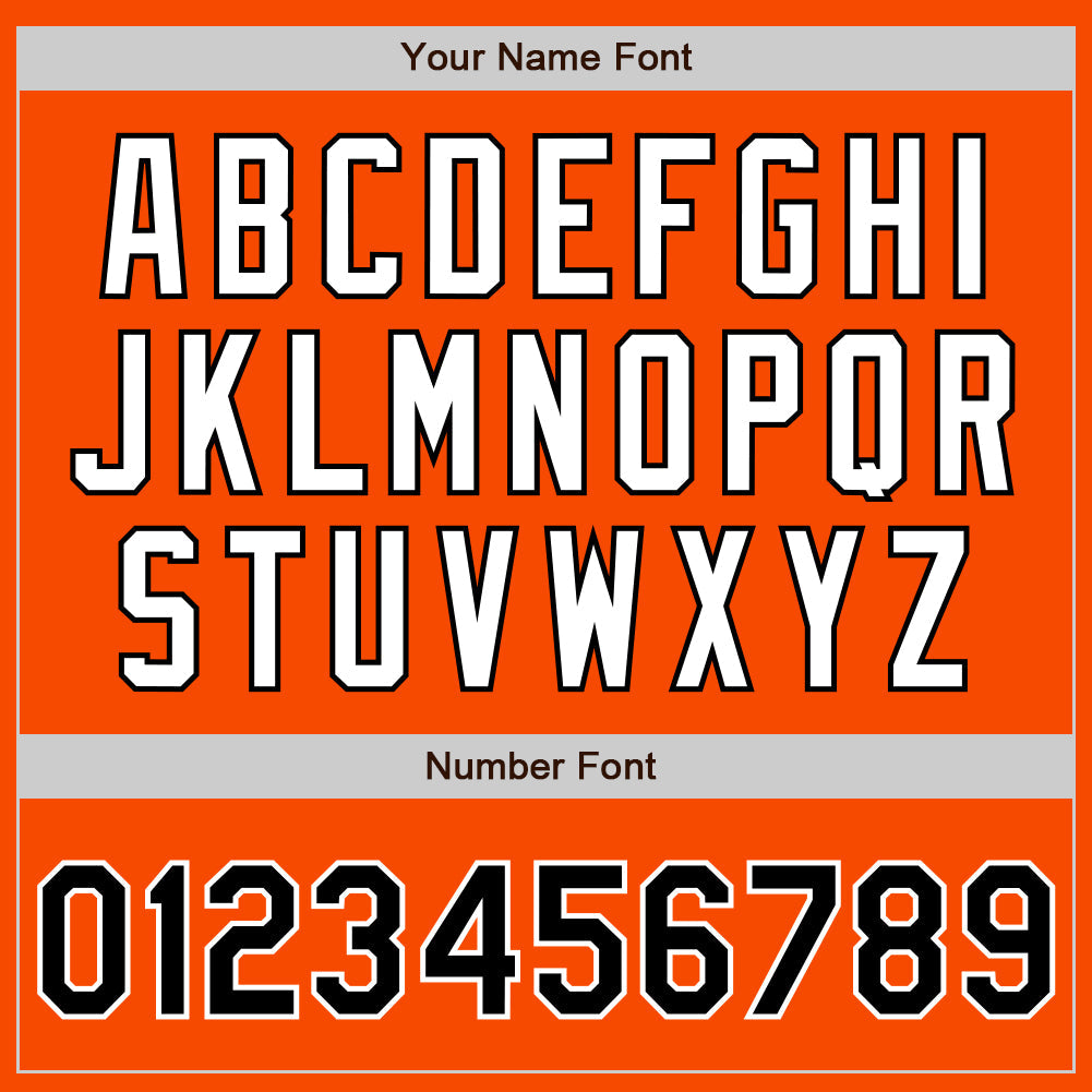 Custom Orange Black-White Authentic Two Tone Baseball Jersey - Sky-Custom