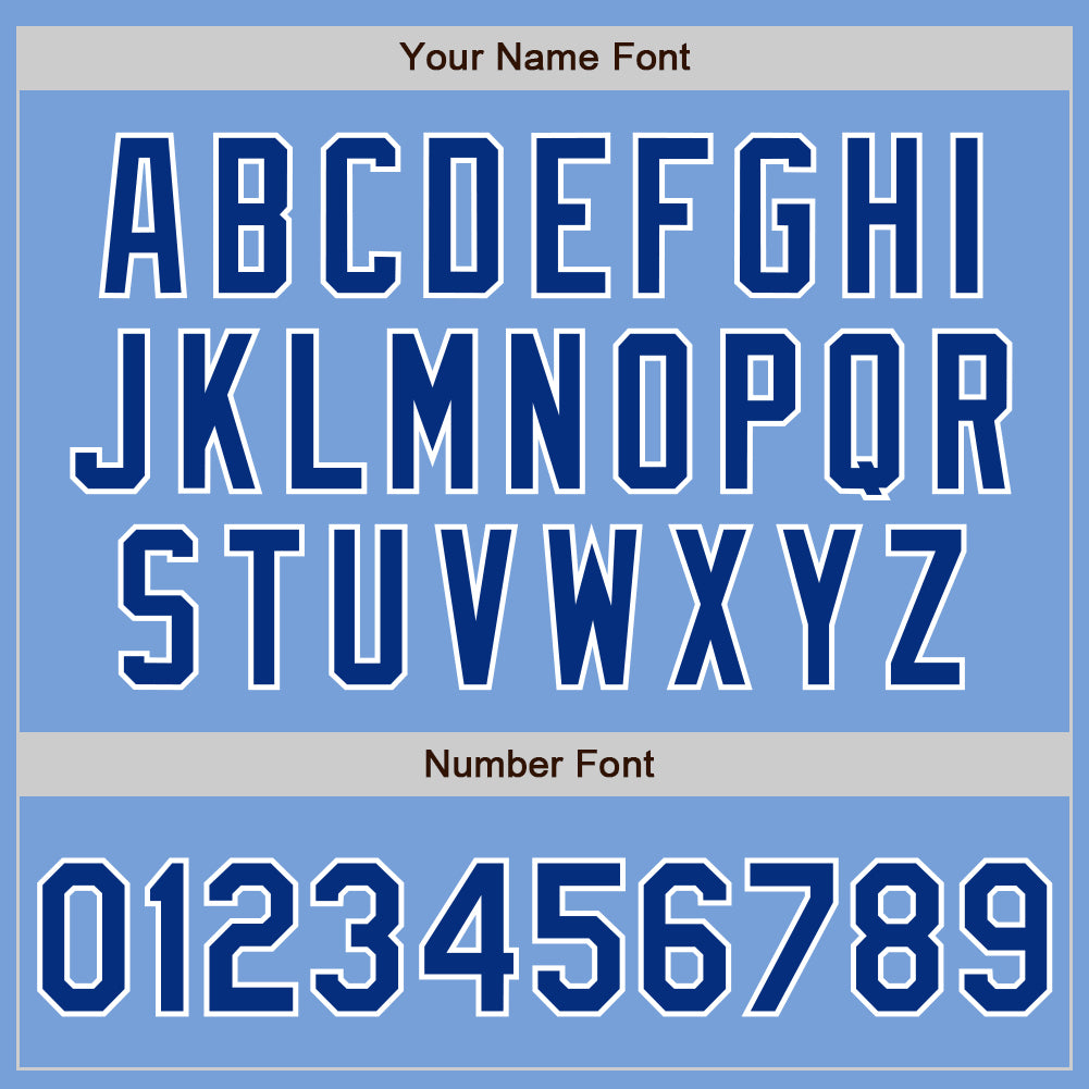 Custom Light Blue Royal-White Authentic Two Tone Baseball Jersey - Sky-Custom