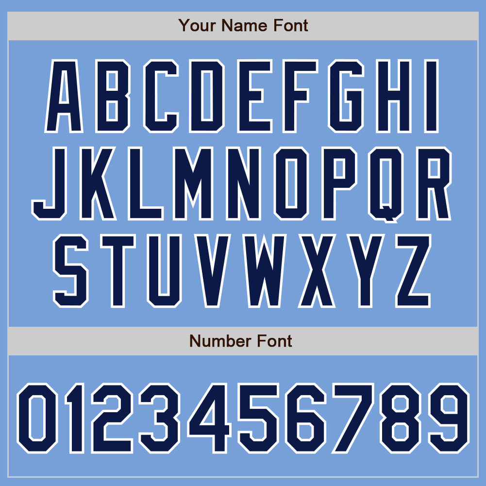 Custom Light Blue Navy-White Authentic Two Tone Baseball Jersey - Sky-Custom