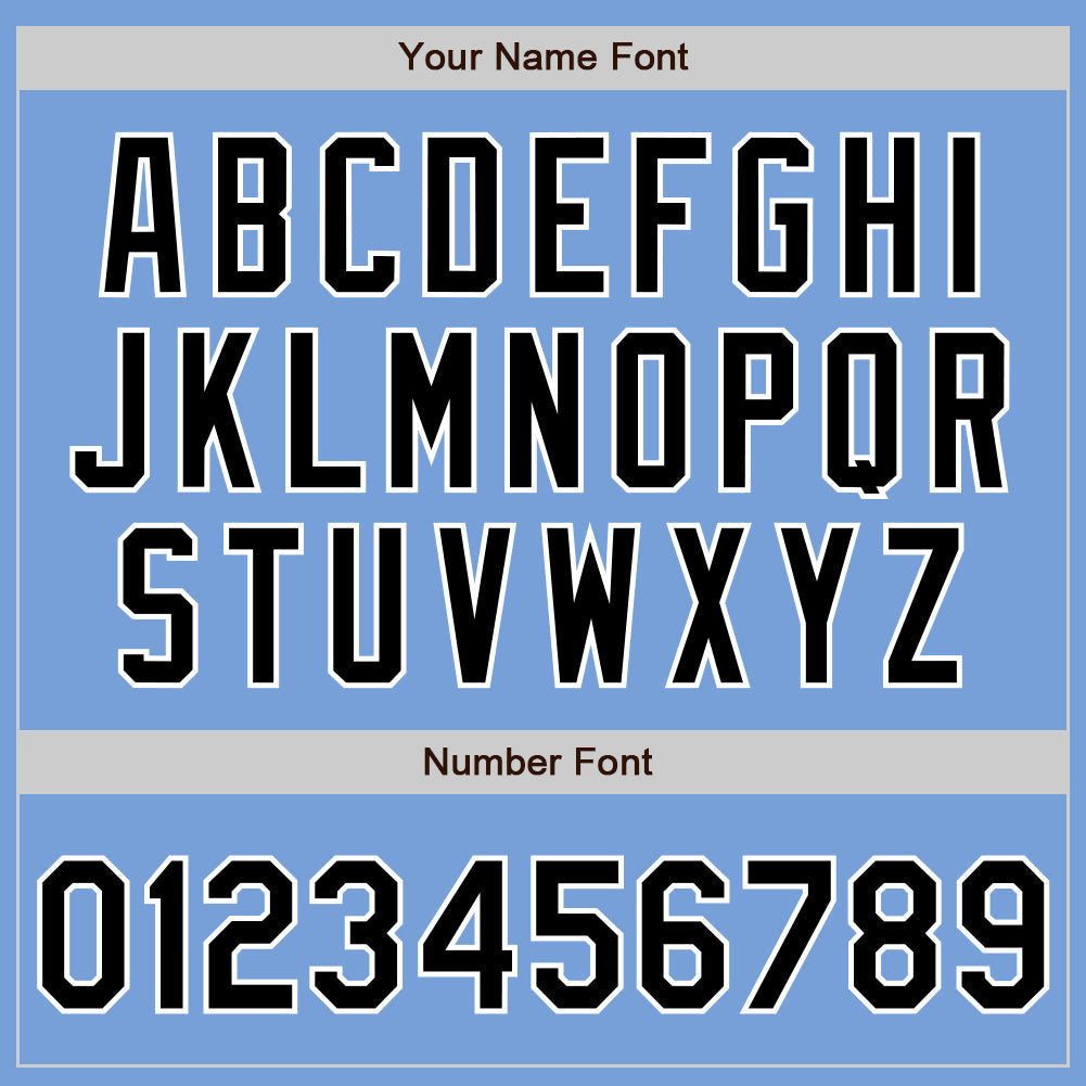 Custom Light Blue Black-White Authentic Two Tone Baseball Jersey - Sky-Custom