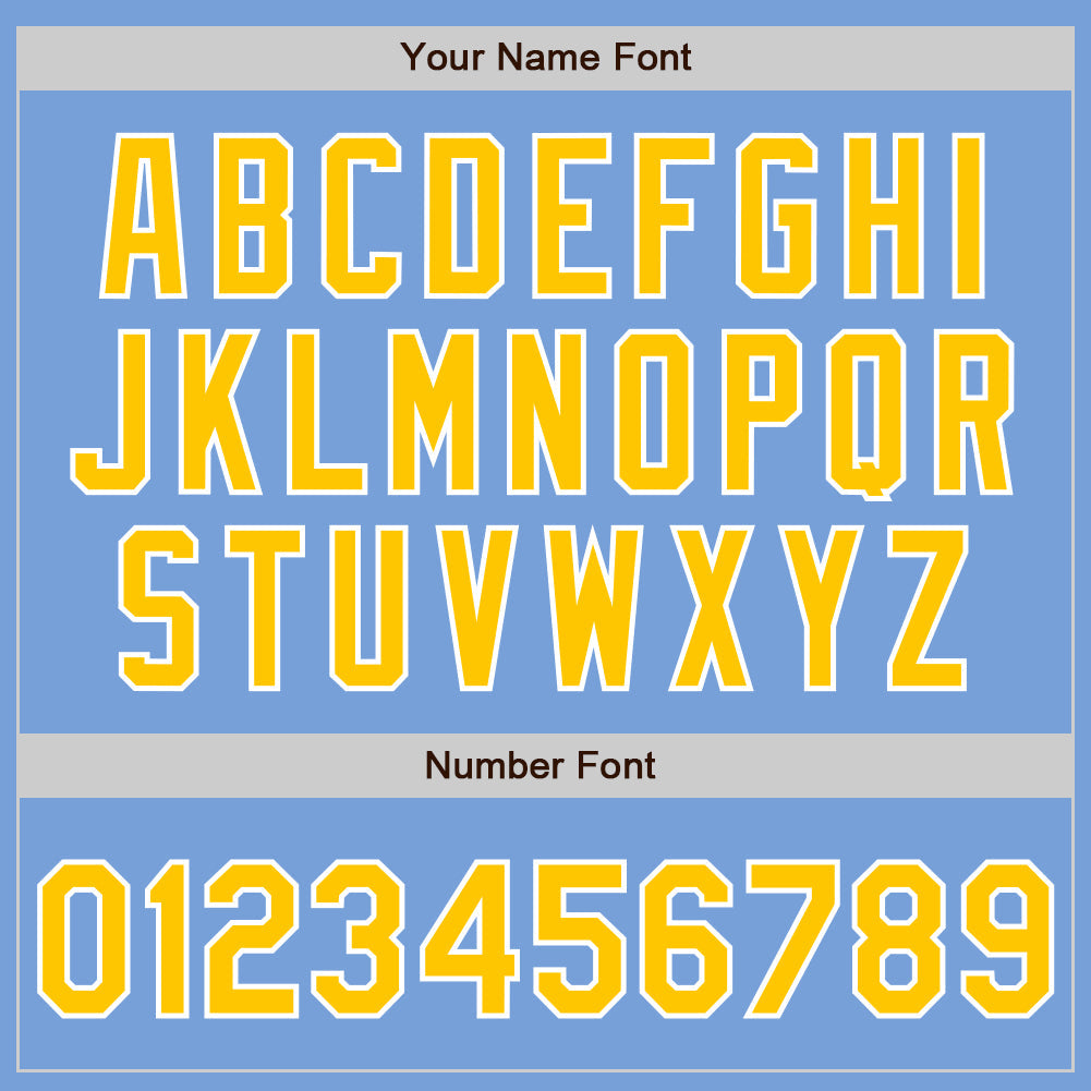 Custom Light Blue Yellow-White Authentic Two Tone Baseball Jersey - Sky-Custom