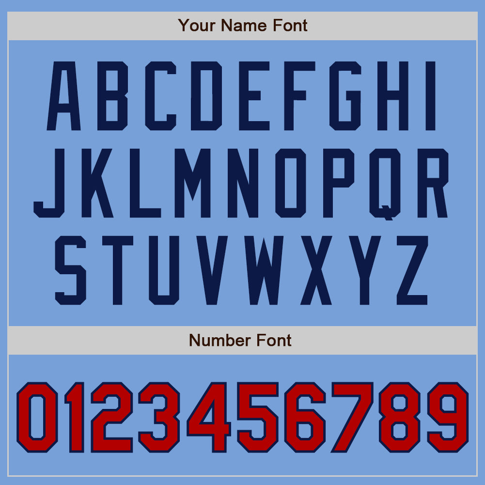 Custom Light Blue Red-Navy Authentic Two Tone Baseball Jersey - Sky-Custom