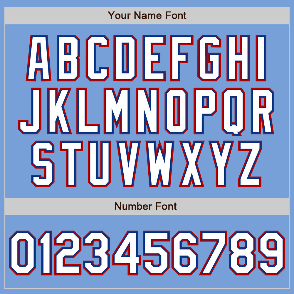 Custom Light Blue Royal-Red Authentic Two Tone Baseball Jersey - Sky-Custom