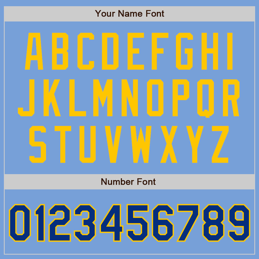 Custom Light Blue Royal-Yellow Authentic Two Tone Baseball Jersey - Sky-Custom