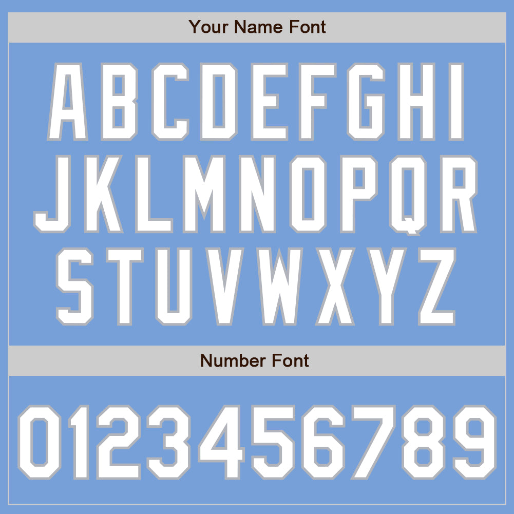 Custom Light Blue White-Gray Authentic Two Tone Baseball Jersey - Sky-Custom