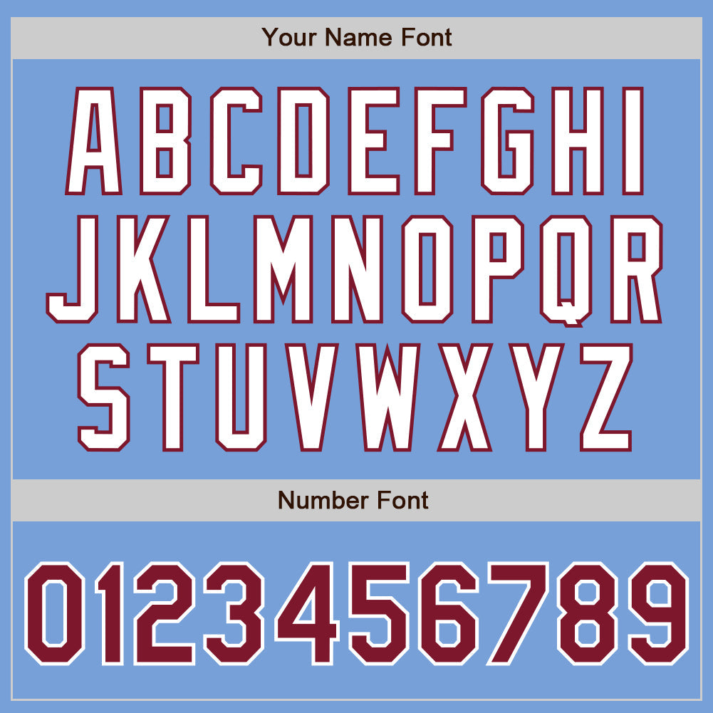 Custom Light Blue Crimson-White Authentic Two Tone Baseball Jersey - Sky-Custom