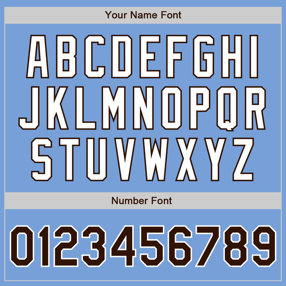 Custom Light Blue Brown-White Authentic Two Tone Baseball Jersey - Sky-Custom