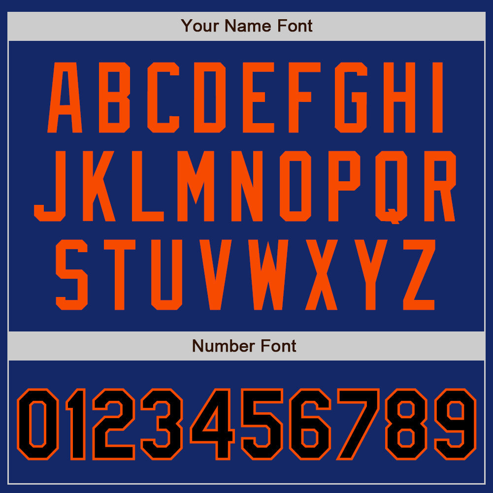 Custom Royal Black-Orange Authentic Two Tone Baseball Jersey - Sky-Custom