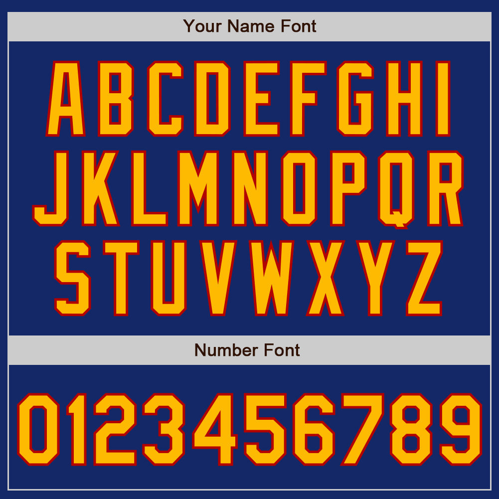 Custom Royal Gold-Red Authentic Two Tone Baseball Jersey - Sky-Custom