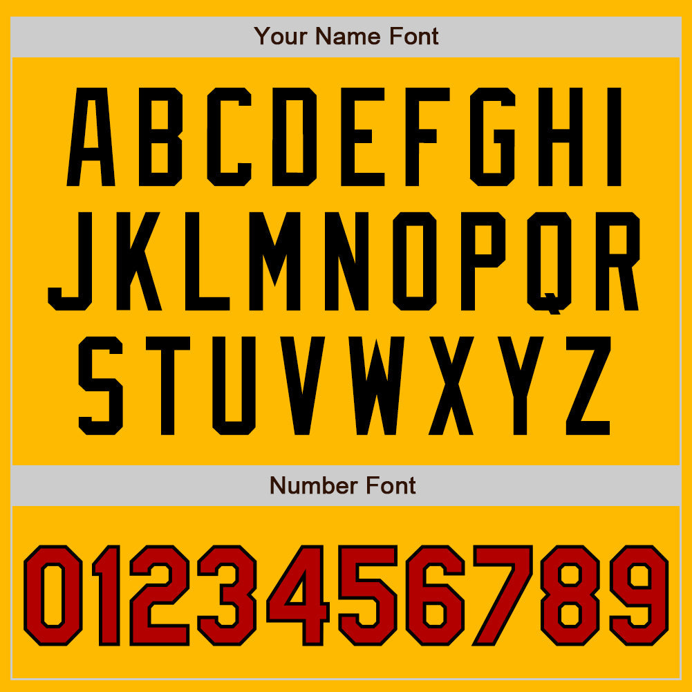 Custom Gold Red-Black Authentic Two Tone Baseball Jersey - Sky-Custom