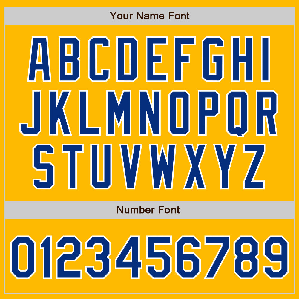 Custom Gold Royal-White Authentic Two Tone Baseball Jersey - Sky-Custom