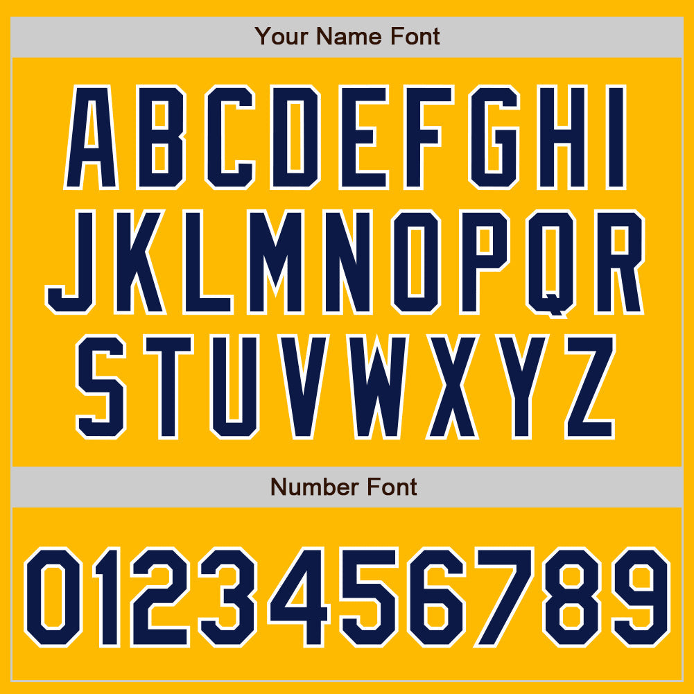 Custom Gold Navy-White Authentic Two Tone Baseball Jersey - Sky-Custom