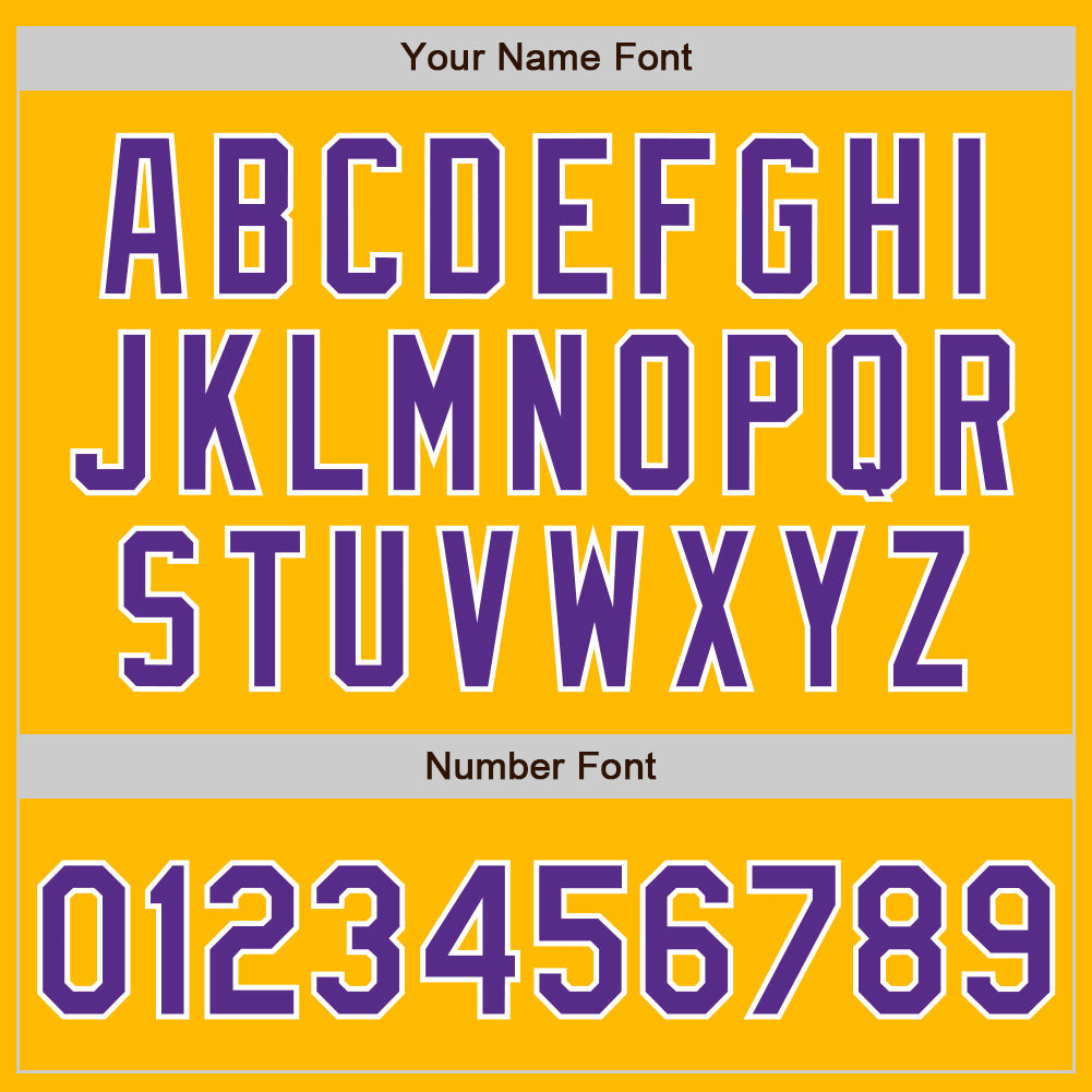 Custom Gold Purple-White Authentic Two Tone Baseball Jersey - Sky-Custom