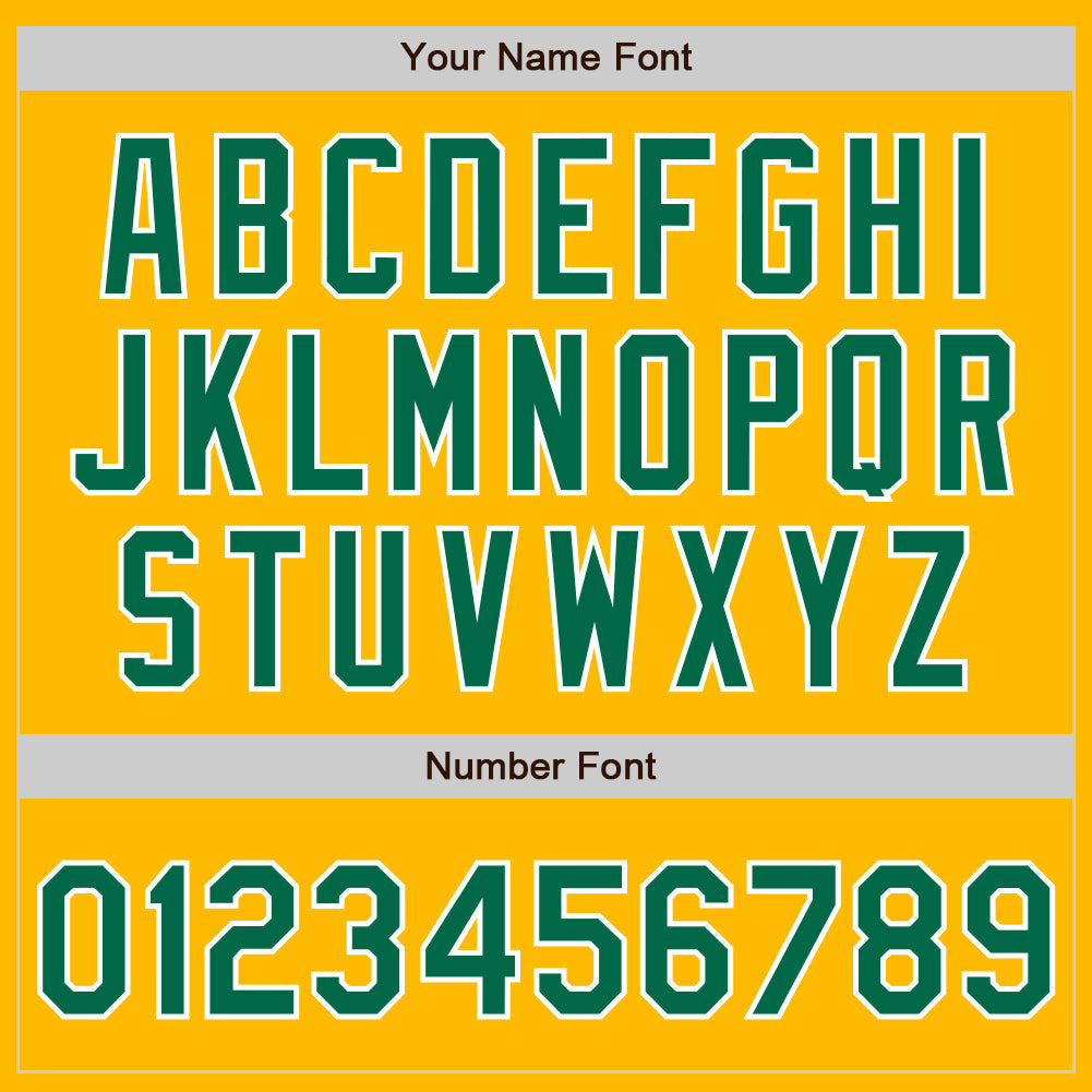 Custom Gold Kelly Green-White Authentic Two Tone Baseball Jersey - Sky-Custom