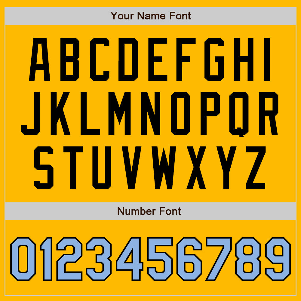 Custom Gold Light Blue-Black Authentic Two Tone Baseball Jersey - Sky-Custom