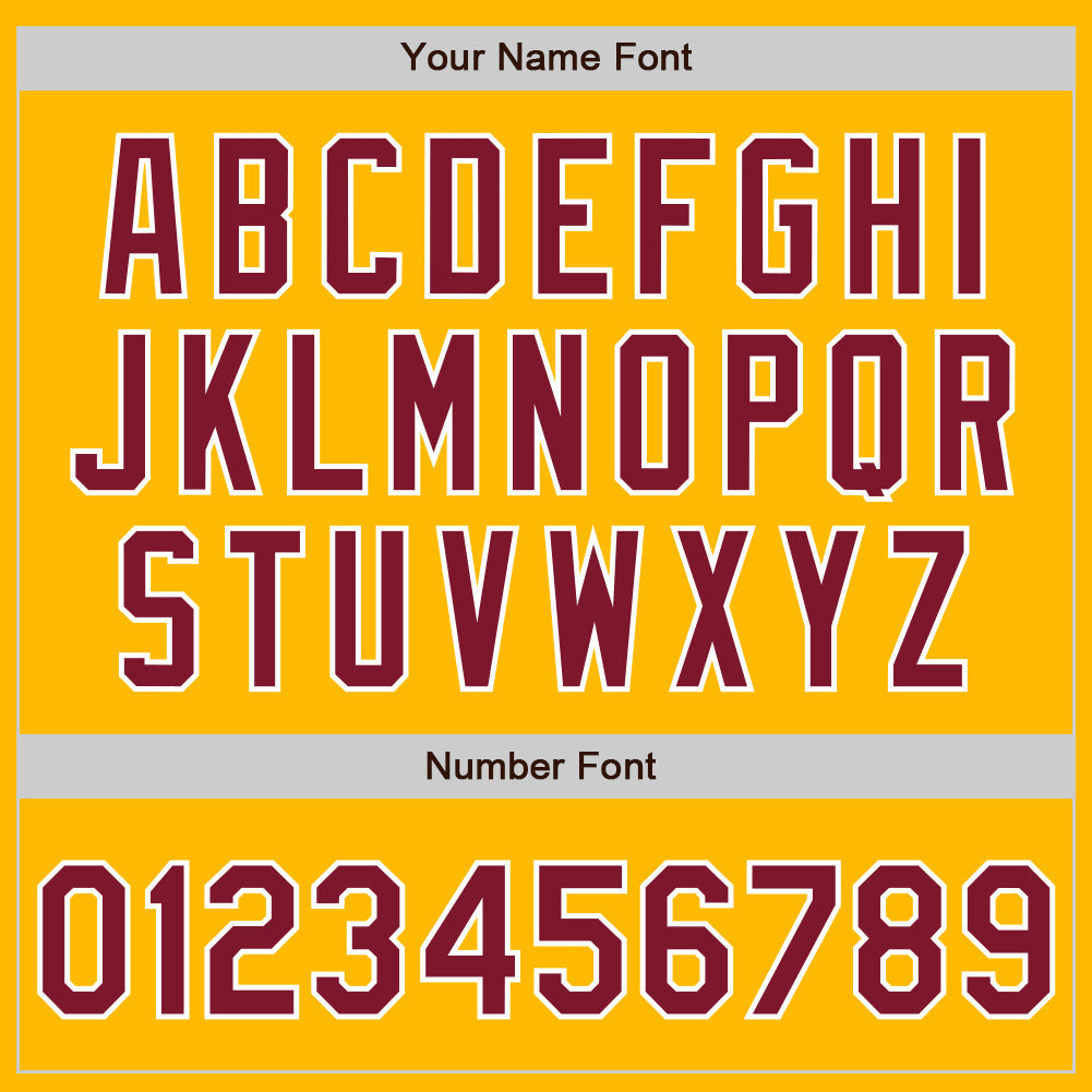 Custom Gold Crimson-White Authentic Two Tone Baseball Jersey - Sky-Custom