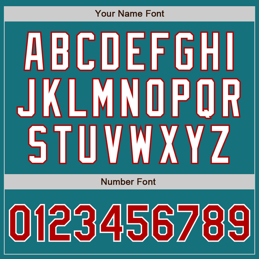 Custom Teal Red-White Authentic Two Tone Baseball Jersey - Sky-Custom